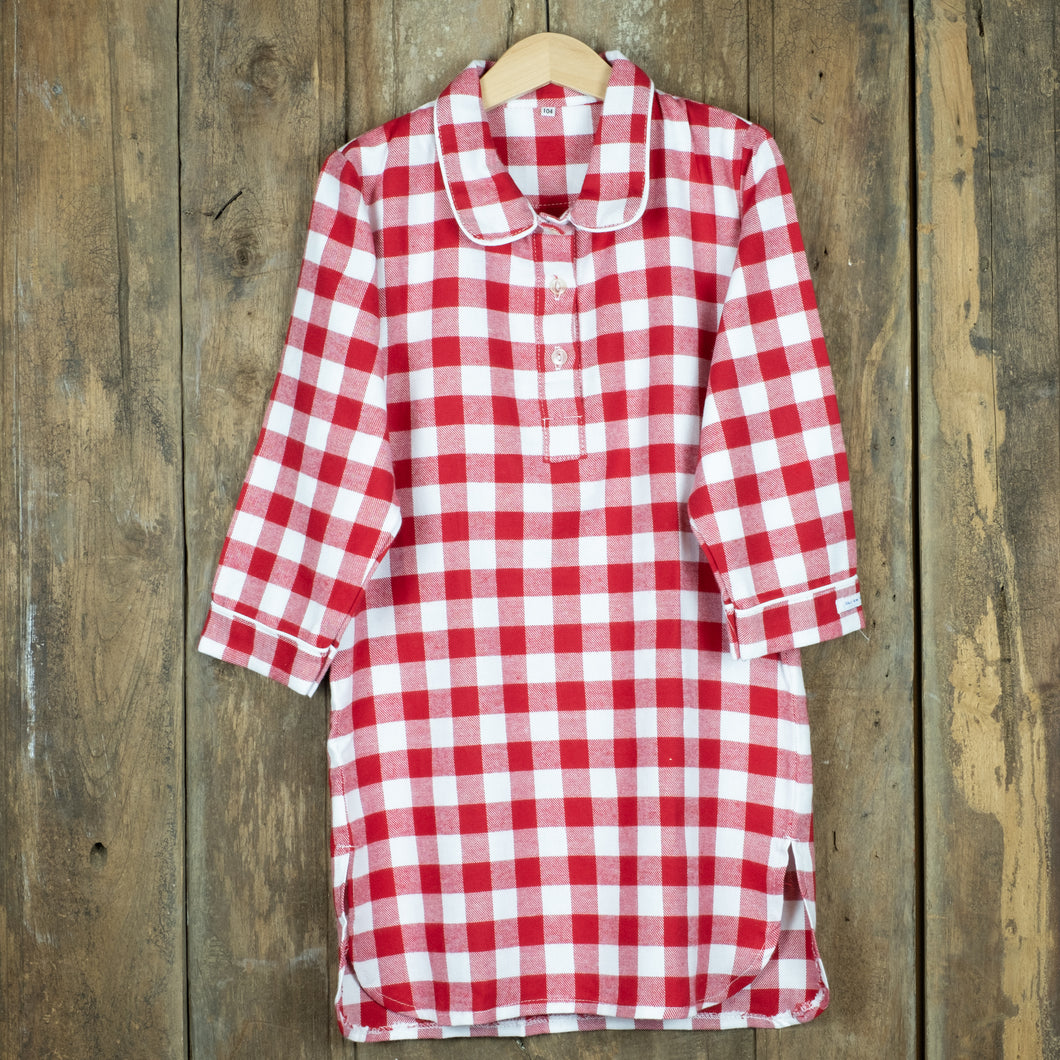 Nachthemd - Flanel Rood Witte Ruit