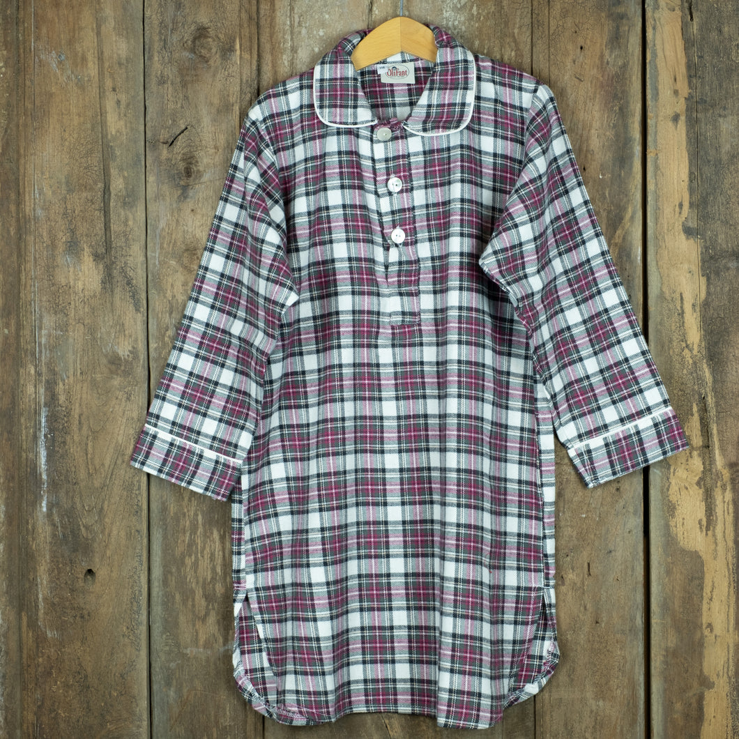Nachthemd - Flanel Rood Witte Ruit