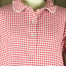 Afbeelding in Gallery-weergave laden, Flanellen nachthemd voor dames in kleine rood-witte ruit, foto 2
