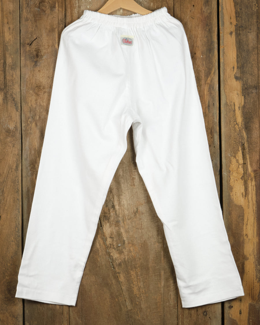 Flanellen kinderbroek in effen wit