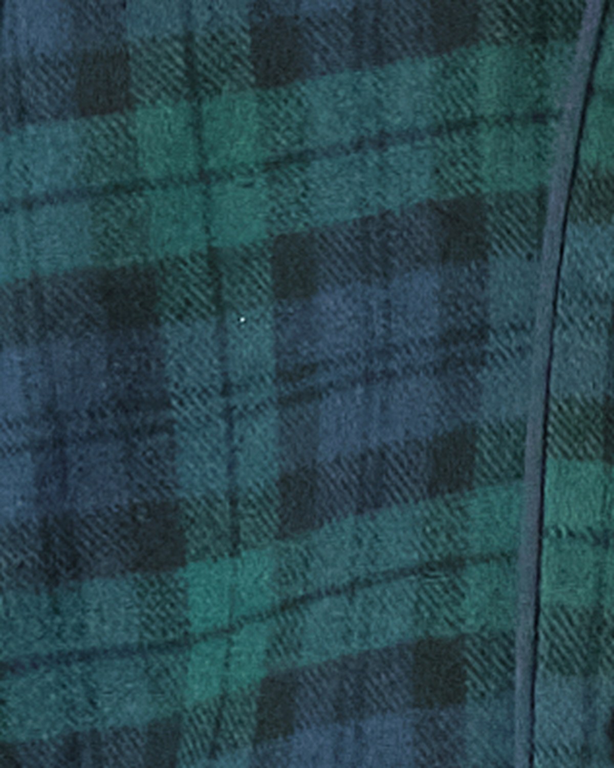 Flanel in groene ruit van dichtbij