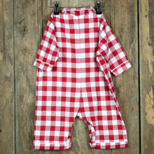 Afbeelding in Gallery-weergave laden, Peuter Pyjama Eendelig - Flanel Grote Rood Witte Ruit
